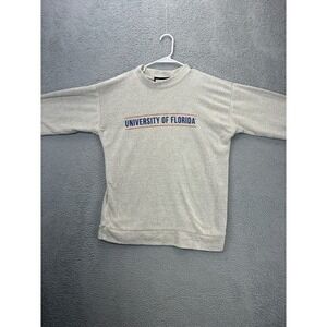 Woolly Threads Sweater Men Medium Grey University Of Florida Pullover Sweatshirt